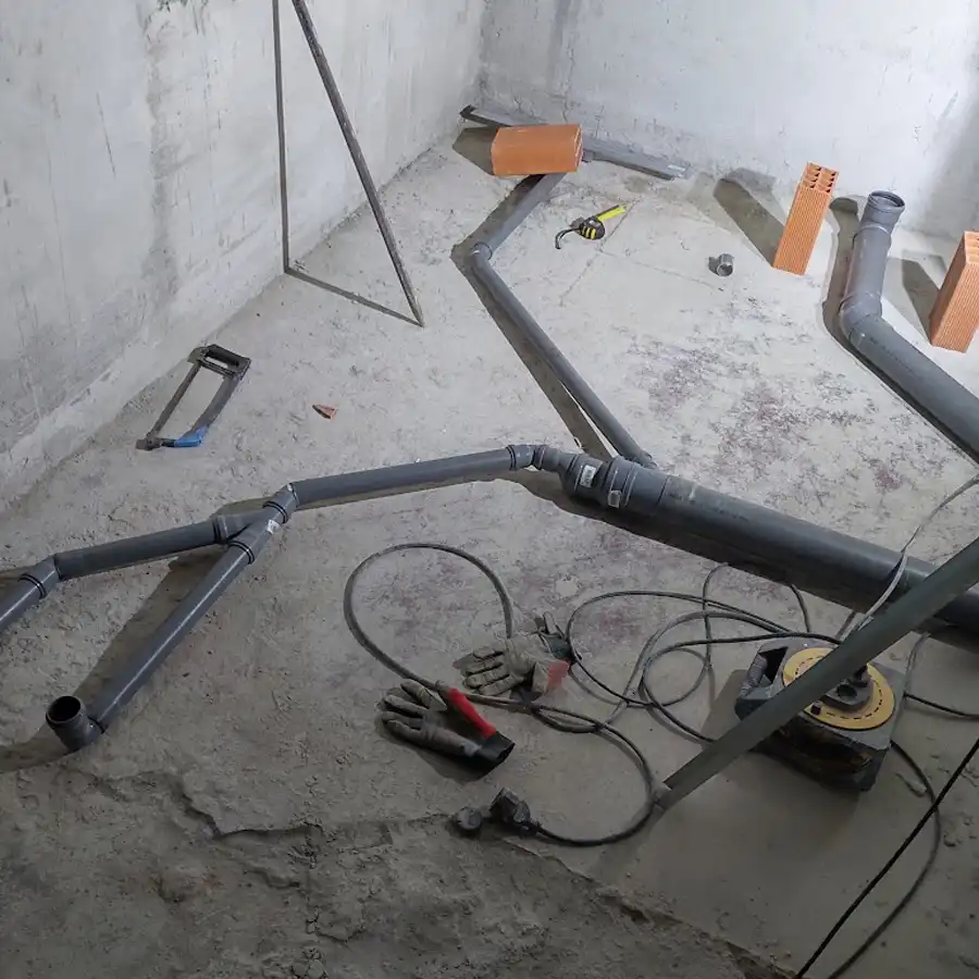 plumbing,modular system,iron pipes,expanded waste water lines,shower water collection