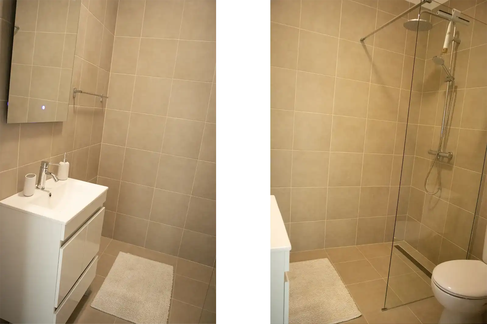 Casa de banho acolhedora: Simplicidade e conforto na Serra da Estrela Casa de banho acolhedora, design moderno, conforto e simplicidade na Serra da Estrela.