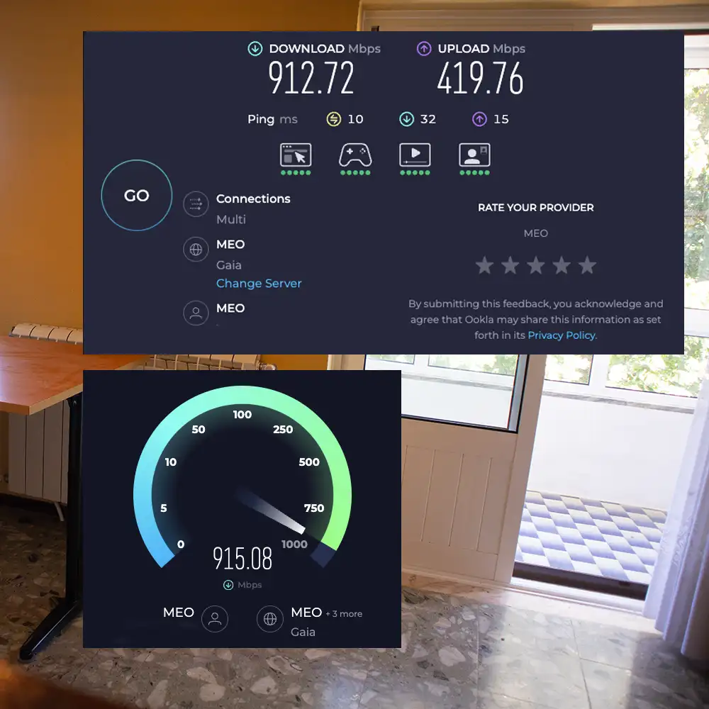 Conexão de internet rápida e estável, ideal para trabalho e lazer na montanha.